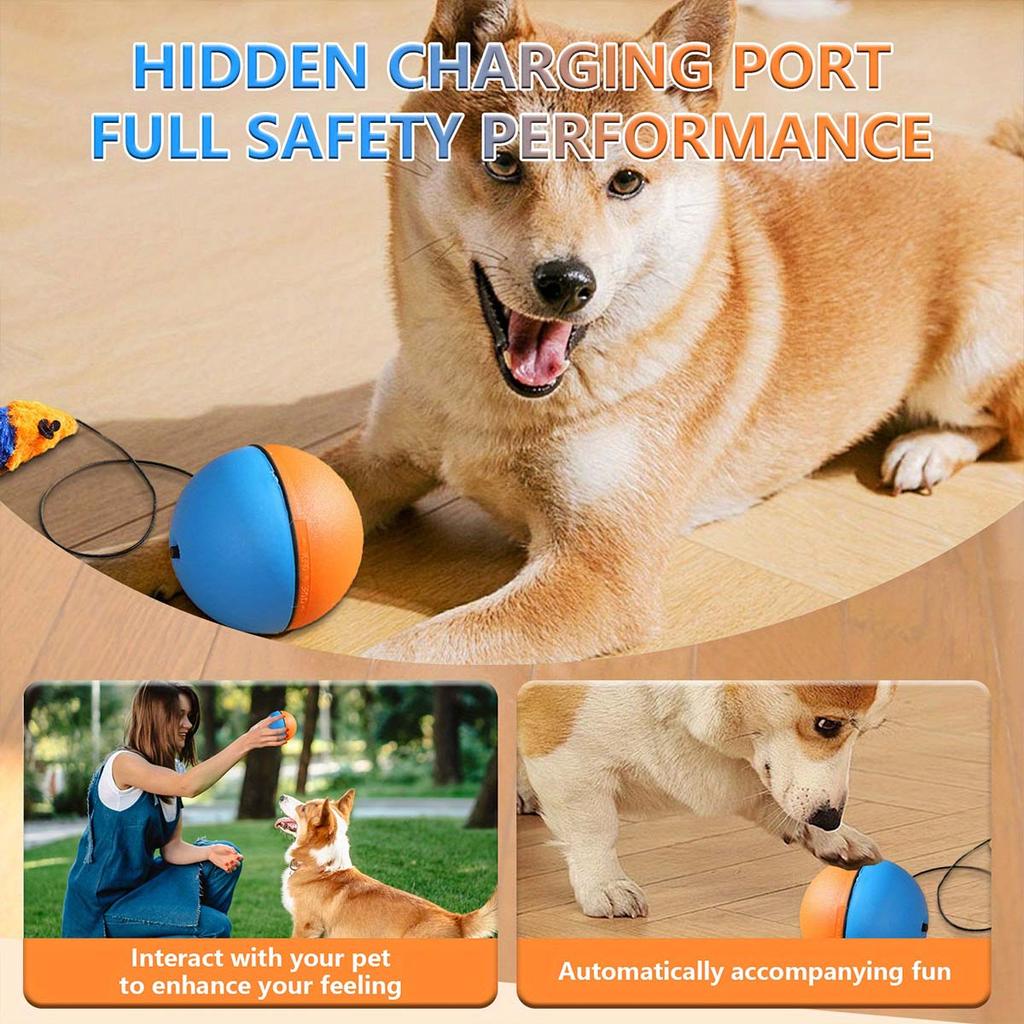 Interactive Rolling Cat Ball Automatic Intelligent Ball Kitten Chase Toy Interactive Dog Toy Ball For Small & Medium Kitty & Dog