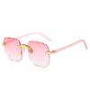 2026 European Style Rimless Square Sunglasses for Men and Women - Trendy Cut Edge Design