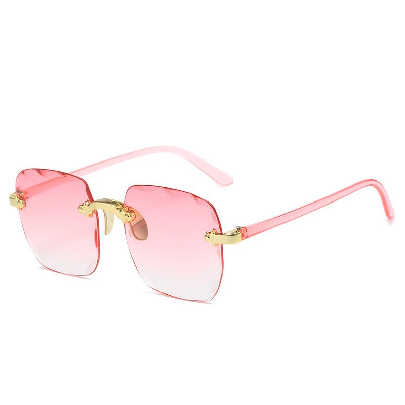 2026 European Style Rimless Square Sunglasses for Men and Women - Trendy Cut Edge Design