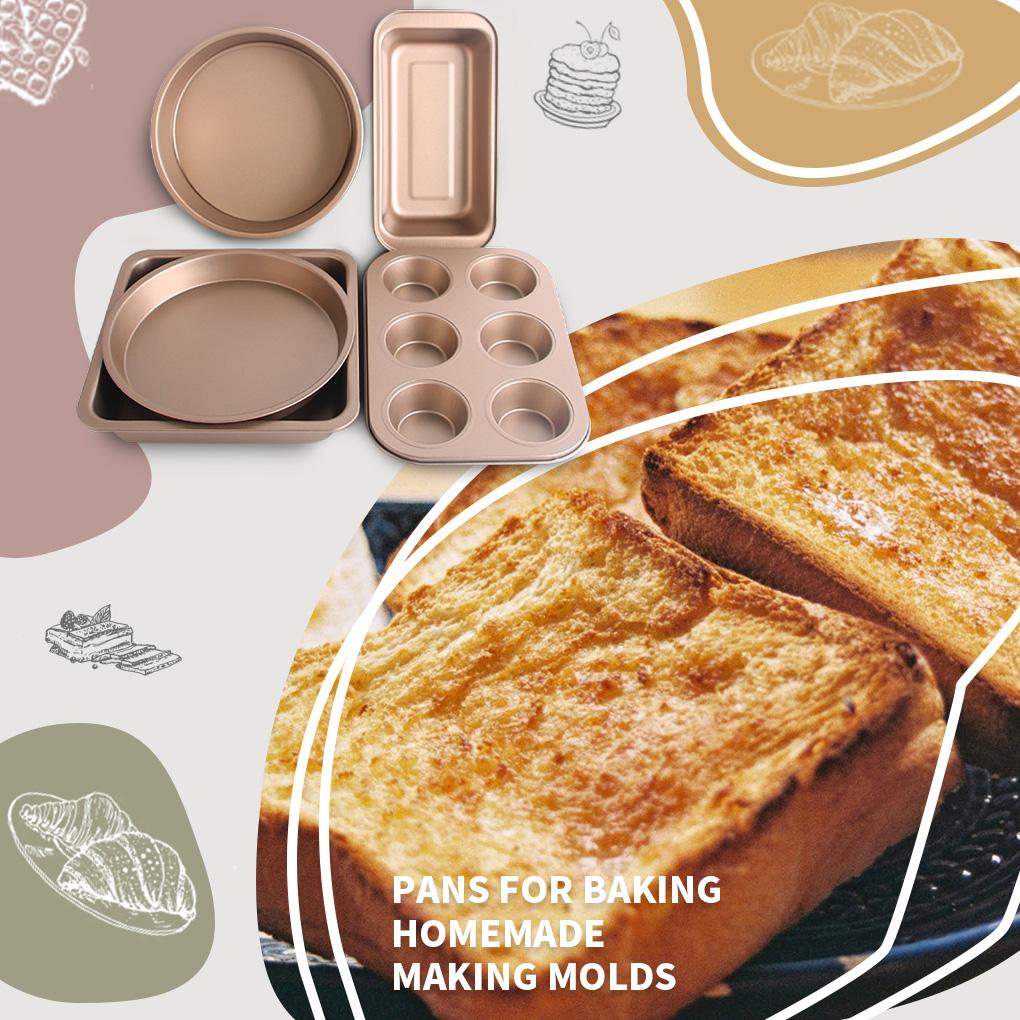 Oven Baking Pan Non-stick Coating Toast Bread Mold High Temperature Resistant Fried Beef Pastry Tray Home Bakery Baking Tool