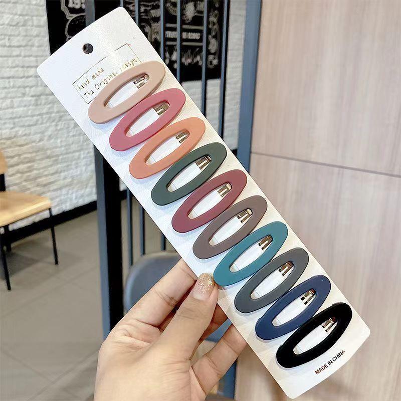 10pcs 5-6cm Candy Color Geometric Waterdrop Square Ornament Hair Clips Women Girls Sweet Hairpins Kids Korean Hair Accessories