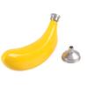 5oz Portable Pocket Banana Hip Flask with Funnel Outdoor Travel 304 Stainless Steel Whiskey Drink Alcohol Flagon for Man Gift