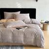60S Cotton Sateen Jacquard Bedding Set Solid Color Bed Linen