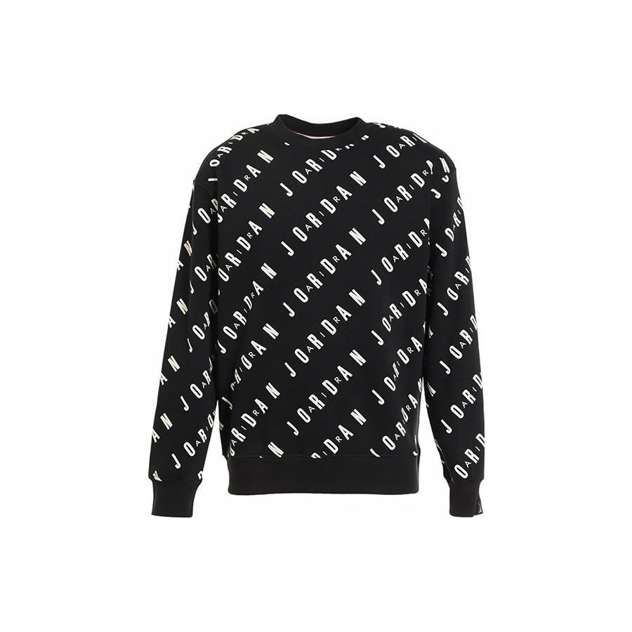 Jordan Men s Allover Print Fleece Crew Sweatshirt DX9174-010 M