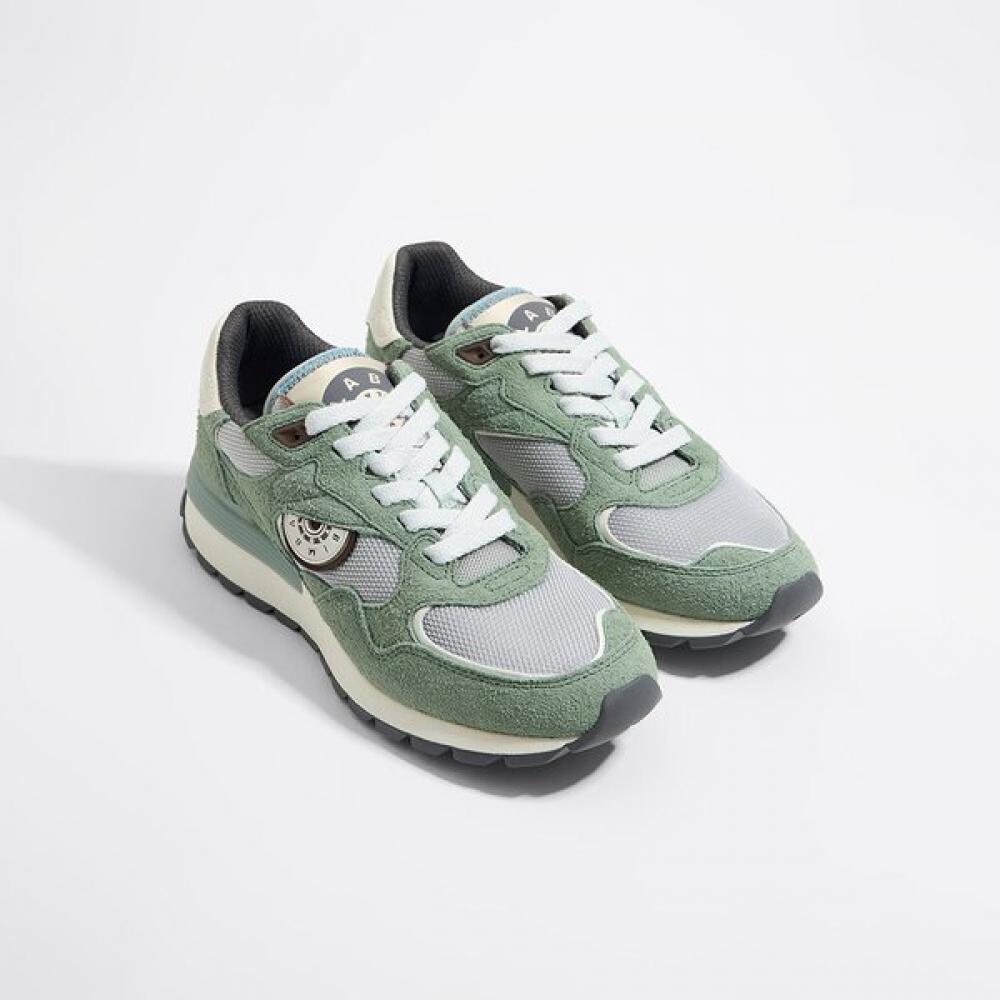 

Bimba Y Lola Green Split Leather Jogger Sneakers B245ais012gnc Green/36