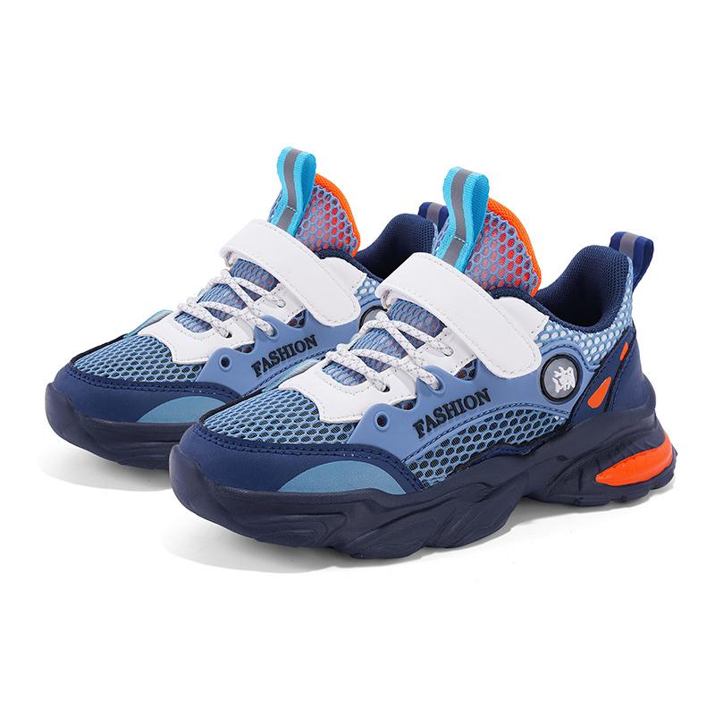 Sommer Jungen/Mädchen Hohl Mesh Fliegen Woven Velcro Ultraleicht Kinder Casual Sneakers