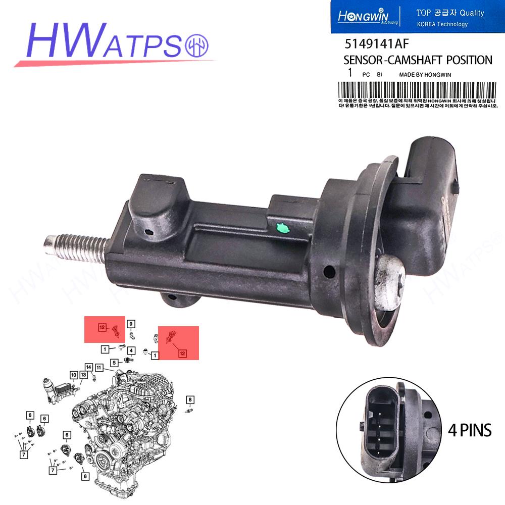 Crankshaft camshaft Position Sensor 5149141AF 05149167AF for Chrysler 200 Town Dodge Avenger Jeep Cherokee Ram 1500 Vw Routan 5149141AF
