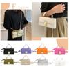 Handbag for Women Flap Underarm Bag PU Leather Buckle Satchel Bag Solid Color Clutch Purse for Work Travel Shopping