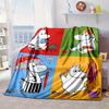 white hippo Fishing Adventure Blanket Flannel Blanket for bed, sofa, Camping, Hiking, Picnic Essentials, gift for family Fan gifts