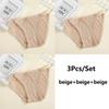 Seamless Lace 3pcs Sexy Women Panties Silk Lingerie Girls Cute Bow Underpants