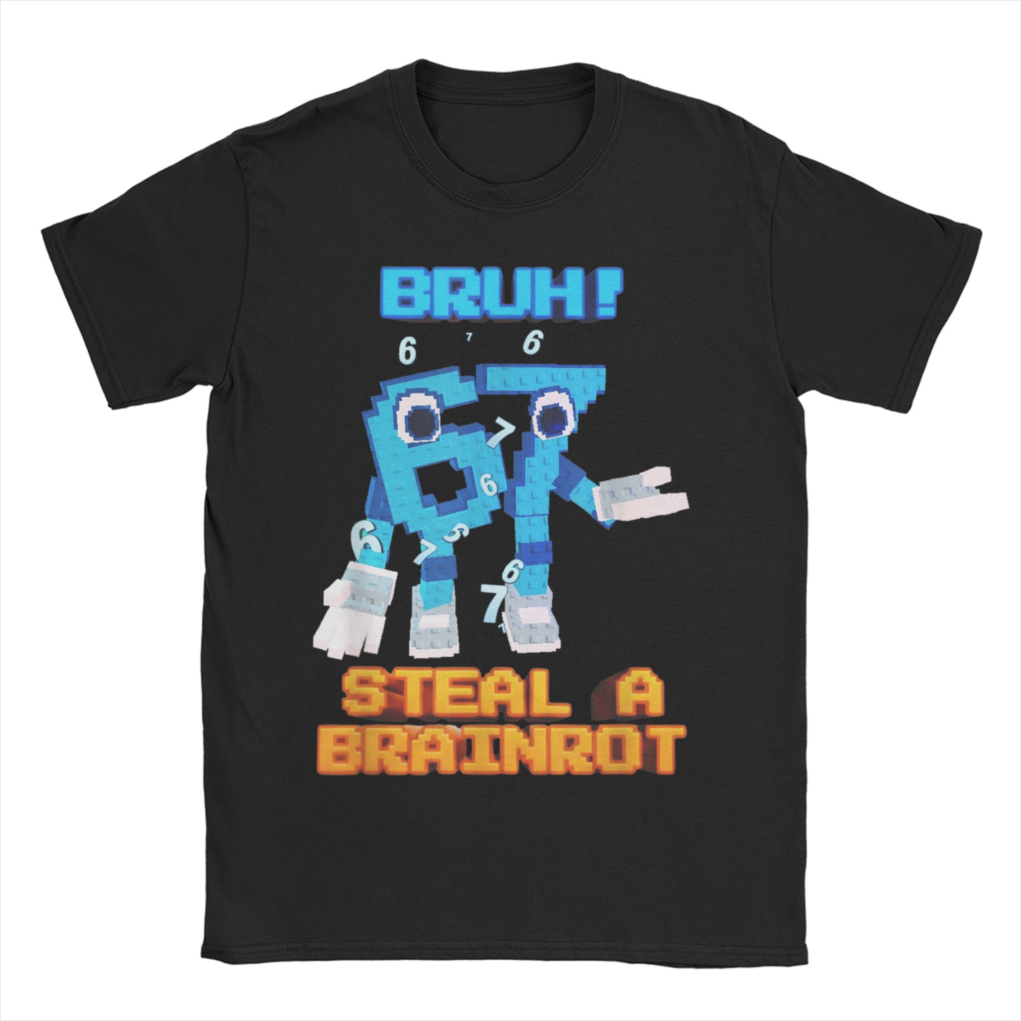 

Funny Pixel Meme Bruh 67 Steal a Brainrot T Shirts Men Women Pure Cotton Fun TShirts O Neck Tee Shirt Short Sleeve Tops New 4XL