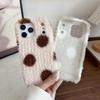 For iPhone 17 Pro Max Case Polka Dot Plush Soft TPU Phone Protective Cover
