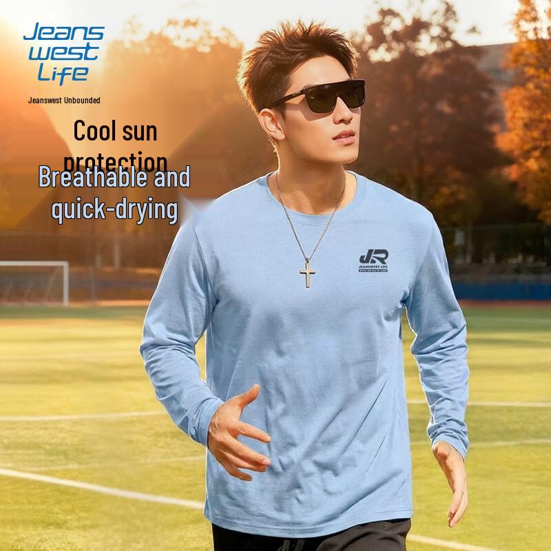 JEANSWEST LIFE Men's 5A Antibacterial Quick-Dry Long Sleeve T-Shirt