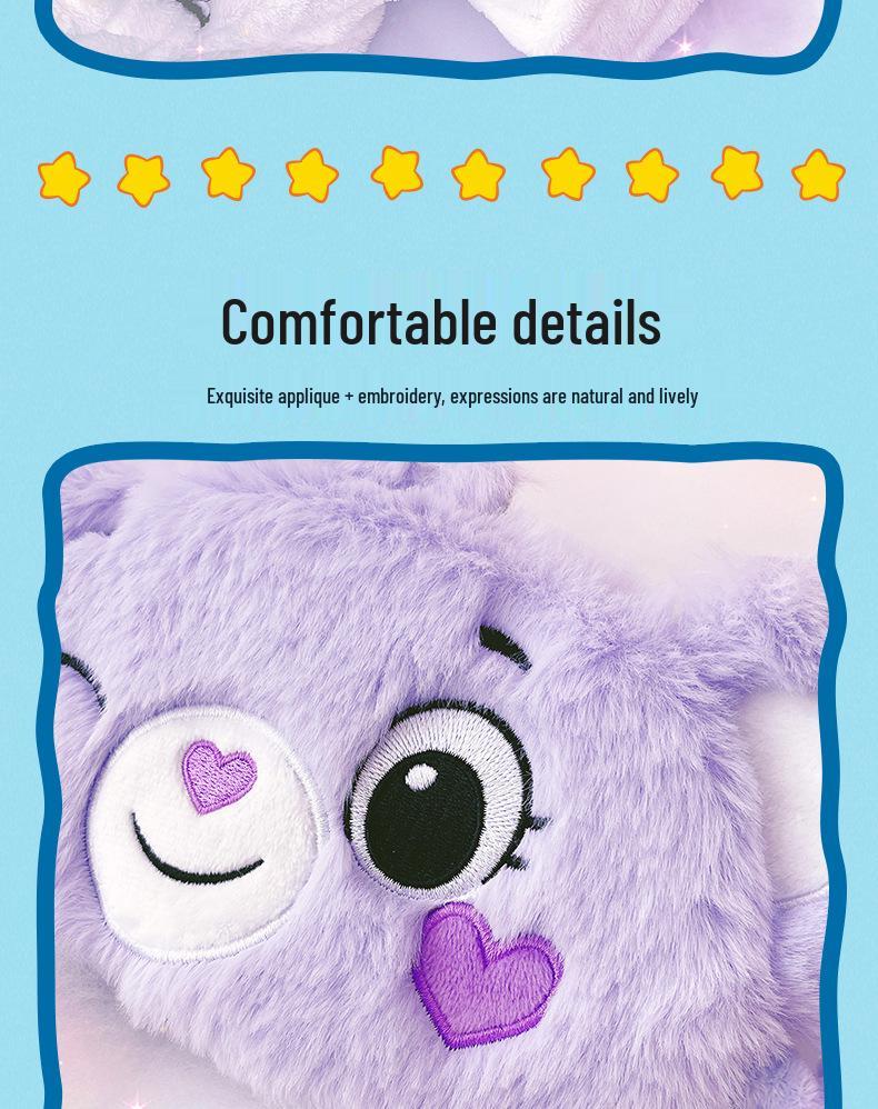 Care Bears 3D Plush Eye Mask: Heart Bear Sleep & Travel Light Blocker