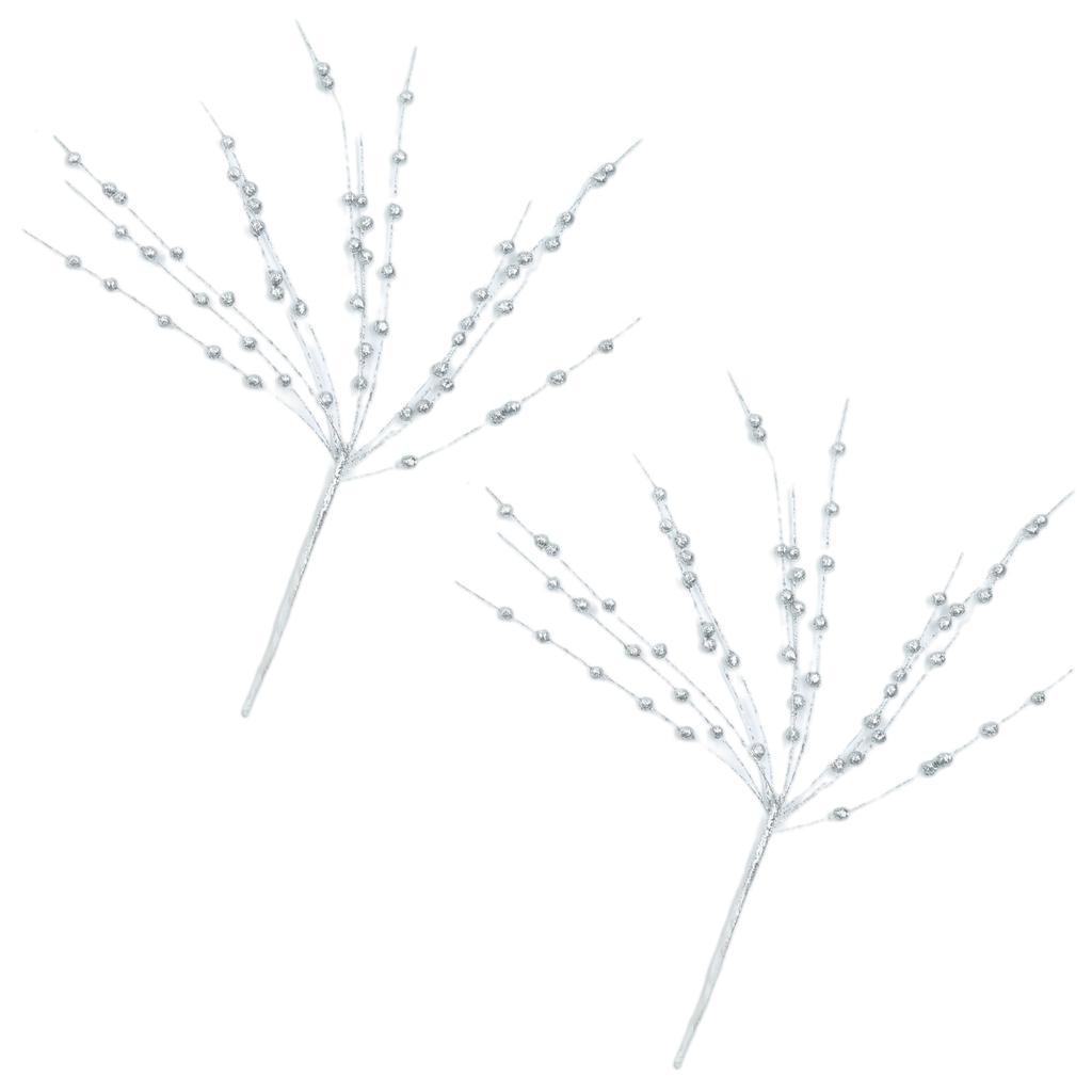 2Pcs Christmas Holly Berries Branch Christmas Plant Arrangement for Christmas Wreaths Thanksgiving Wedding Decorations