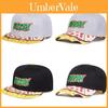Boné de Baseball Bordado de Desenho Animado de Pizza Com Ajuste Regulável Para Uso Casual de Verão