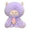 Tie Snow Bow Monster Plush Toy Animal Stuffed Doll Decoration Kids Cute Gift