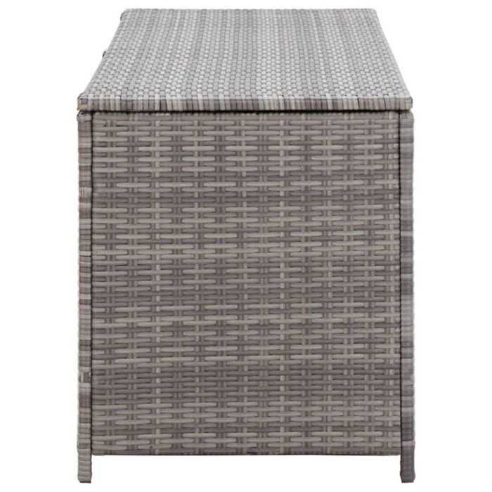 VidaXL Boîte de Rangement de Jardin Coffre de Rangement Banc de Stockage Patio Terrasse Extérieur Gris 120x50x60 cm Résine 46460