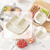 2Pcs Divided Dinner Plates with 3 Compartments with Handle Partitioned Plates for Kitchen Meal Prep Vegetable Fruit Snack