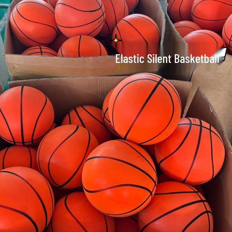 

Тихий вуличний баскетбол: Губка з високим відскоком для дітей, не кришиться, доступна в розмірах 18 см, 21 см, 24 см