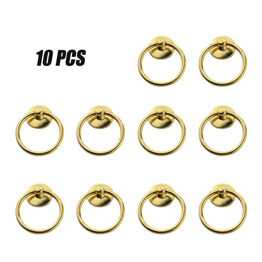 10 Stück Vintage Runder Ring Möbel Türgriff Legierung Schrank Kommode Schublade Knöpfe Griff Schrank Für Schmuckschatulle Türring