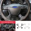 For Ford Focus 3 MK3 2012-2014 for KUGA Escape 2013-2015 Car Styling Steering Wheel Trim Cover Sticker Abs Chrome Decoration