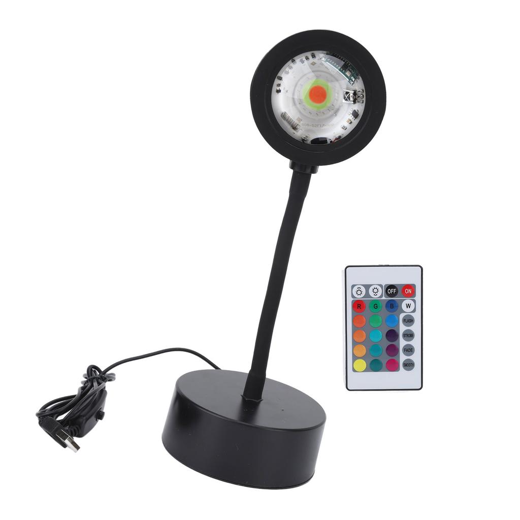 Sunset Projection Lamp 64 Colors 360 Degrees Hose USB Plug Remote Control Sunlight Lamp for Room Decor