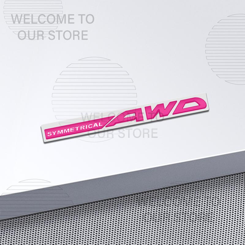 Car Decor Metal SYMMETRICAL AWD Letter Emblem 3D Sticker For Subaru Forester Leone Impreza Legacy Outback Tail Rear Trunk Decals EP1