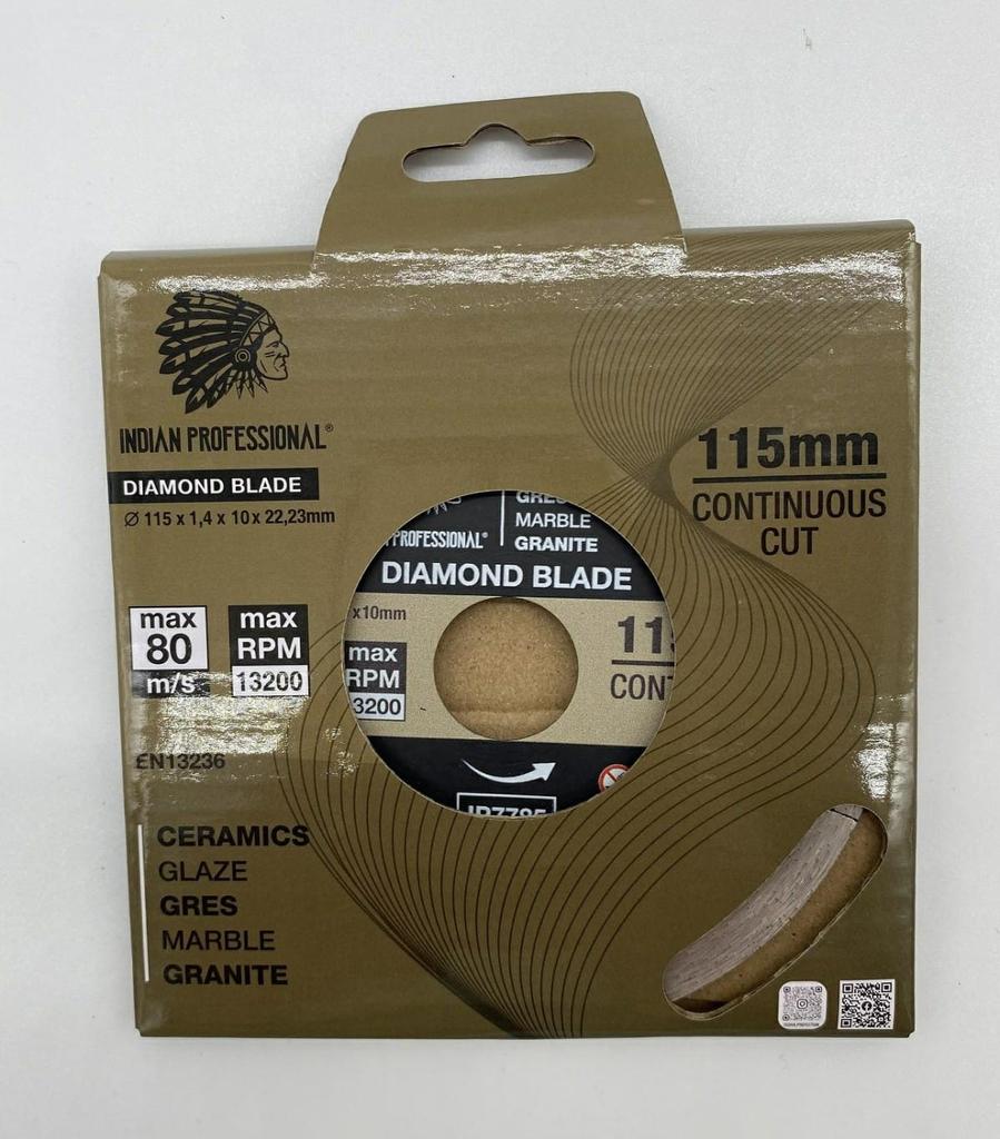 Diamond Blade 115Mm X 1.6Mm X 22.2Mm Continuous Cut /Indian Professional