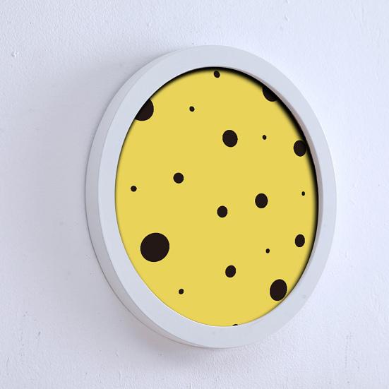 Wall Mount Round Photo Frame Rustic Wooden Picture Art Painting Display Frame Indoor Home Office Bedroom Wall Hanging Decoration