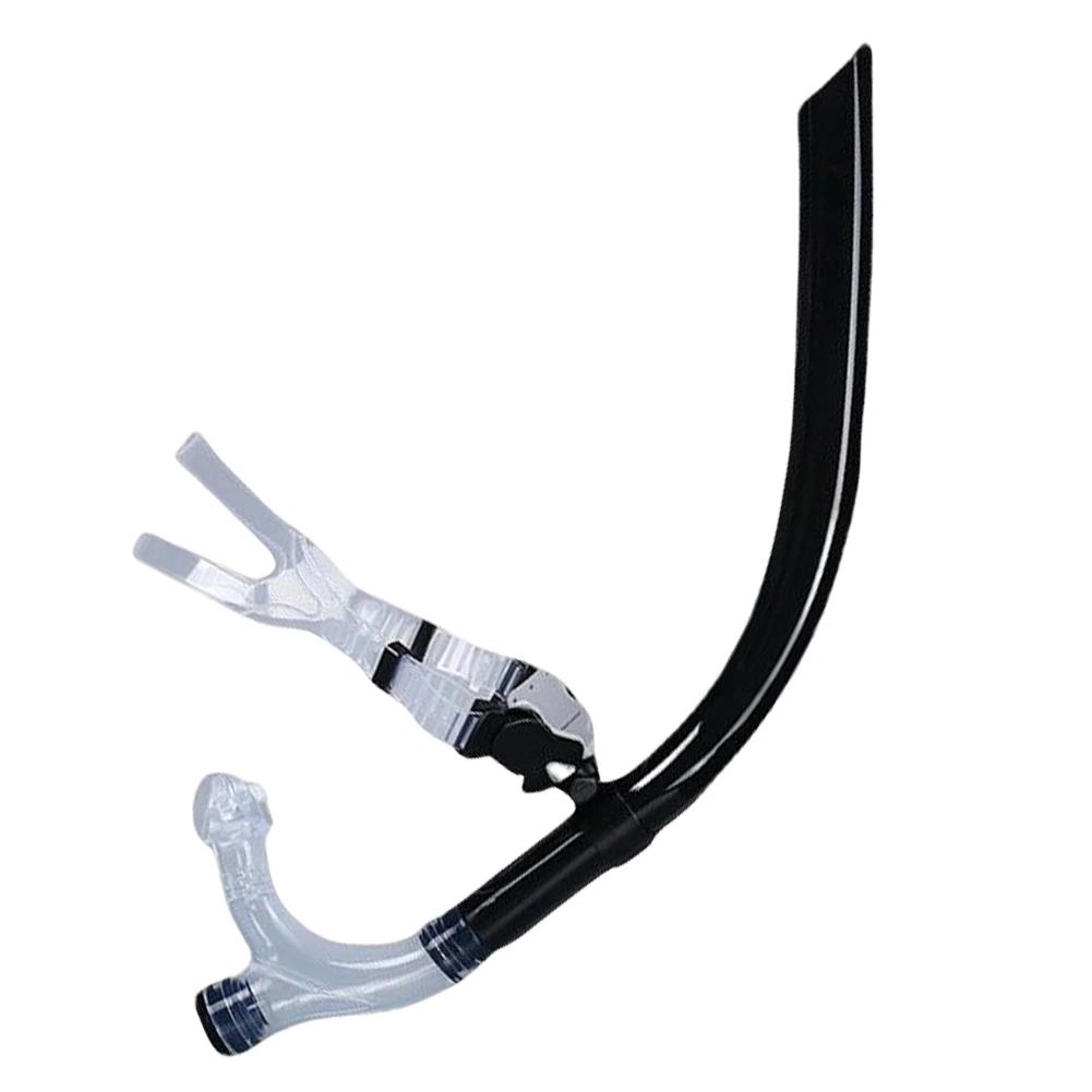 Center-Mount Front Mouthpiece Silicone Swimming Front-Breathing Tube Comfortable Snorkel Diving Tube for Adult Youth Kid
