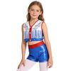 Children‘s Cowgirl Costume Set Sequins Metallic Fringe Sleeveless Top and Matching Shorts for Western Theme Fancy Ball Party