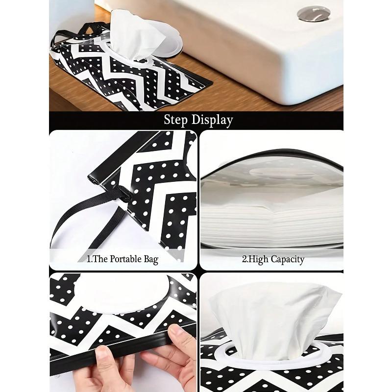 Reusable Wet Wipes Dispenser, Portable Wet Wipes Bag, Travel Wet Wipes Holder