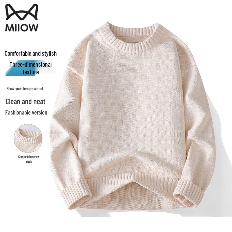 

Maoren Men s Solid Color Knit Sweater 3XL