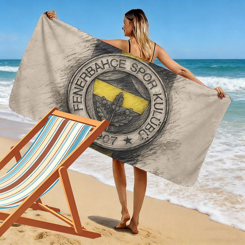 Fenerbahce SK Print Strandlaken, Groot Zacht Sneldrogend Handdoek voor Strand Camping Zwemmen