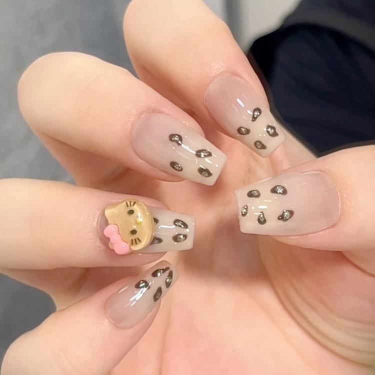 Wearing Nail Advanced Sense Spring and Summer Flash Diamond Butterfly Handmade Nail Piece Spice Girl Wearing Nail Piece