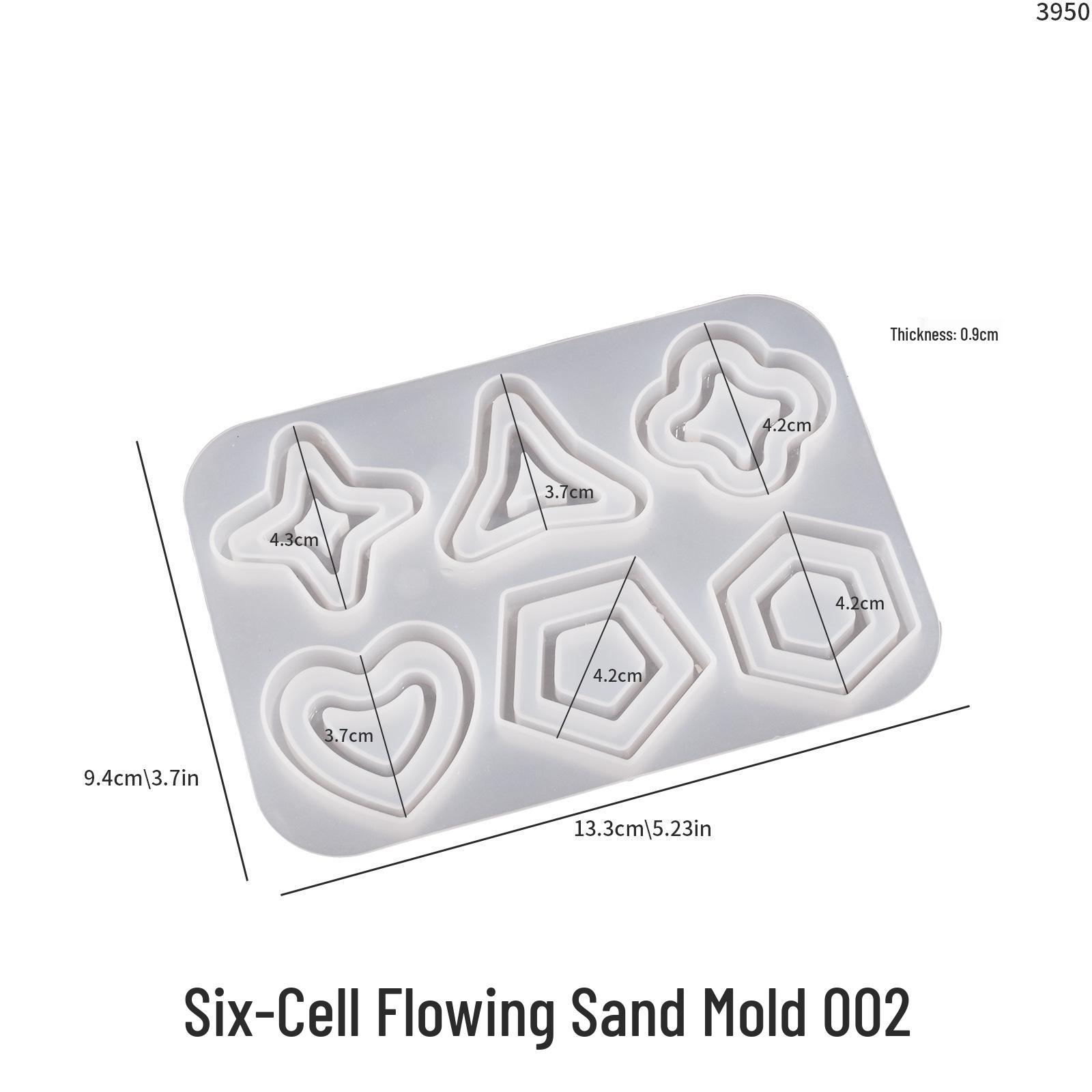 

Poppy Crystal Epoxy Star and Heart Pendant Silicone Mold