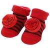 READY STOCK 0-12months Newborn New Cartoon Anti-skid Three-dimensional Doll Baby Socks Striped Dot Cute Children's Socks
