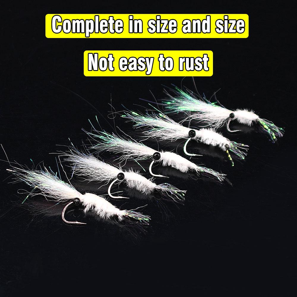 Reflective Ice Silk 8PCS Fly Fishing Hook Bait Lure for Trout Salmon and Bass