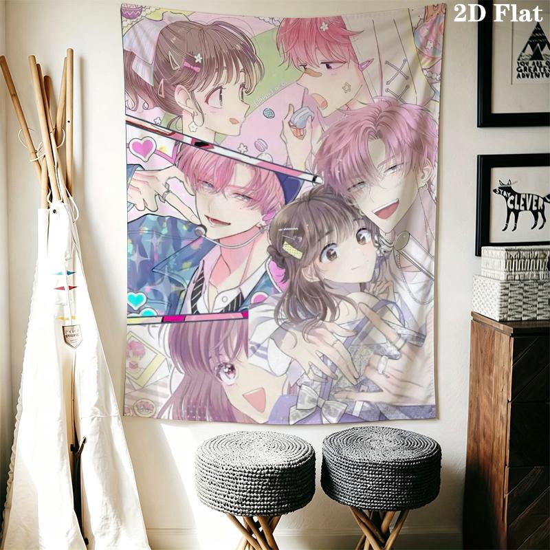 Tamon's B Side Wall Tapestry Aesthetic Wall Hanging Printed Fabric Blanket Decorative Tapestries for Bedroom Living Room Home Decor