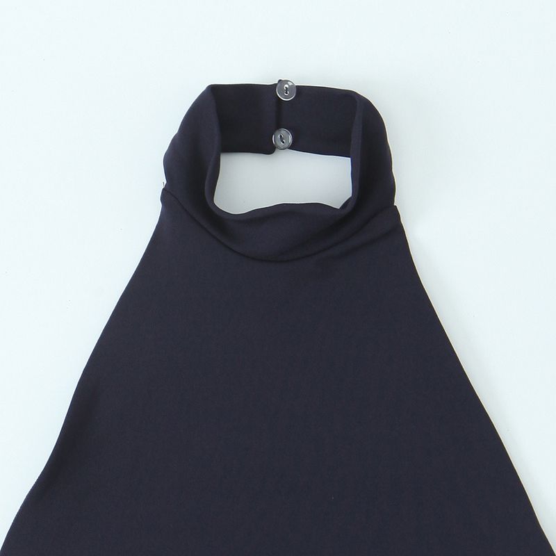 Kaslead New Arrival Women's Clothing Fashion Style Fashion Silm Ruched Decoration Halterneck Dress 5039325