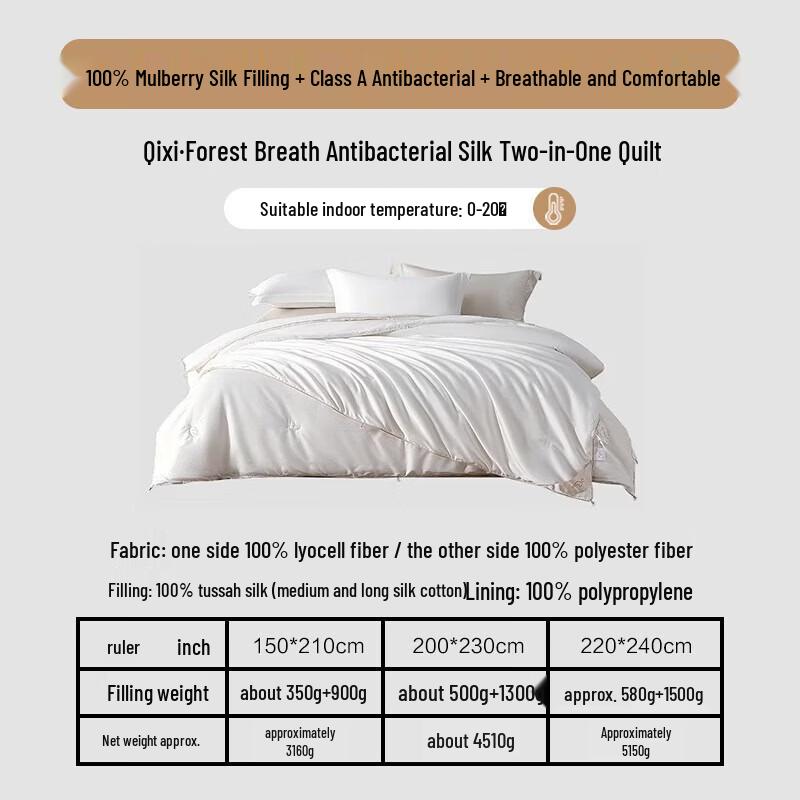 

Mercury Home Textiles 100% Tussah Silk All-Season Duvet