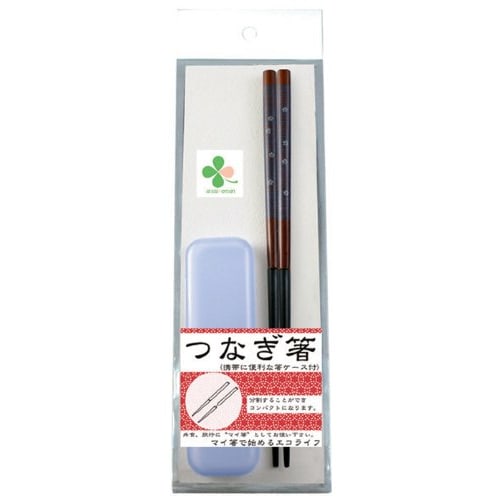 Maruju Connecting Chopsticks, 21.5cm, with PP Case, Baby's Breath