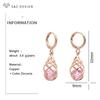 Fashion Spiral Hollow Cubic Zirconia Water Drop Dangle Earrings For Women Gift Jewelry Party Eardrop