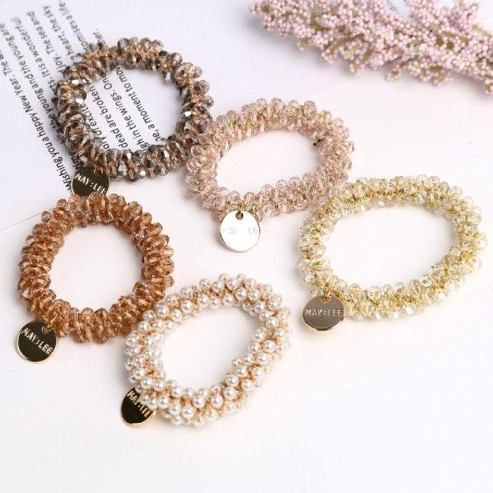 

Жемчужная базовая хрустальная резинка для волос на весь день Pure