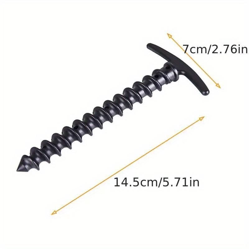 10 picchetti da terra per esterni - Chiodi a spirale antivento per tenda da campeggio, attrezzi da esterno, rosso, nero, verde