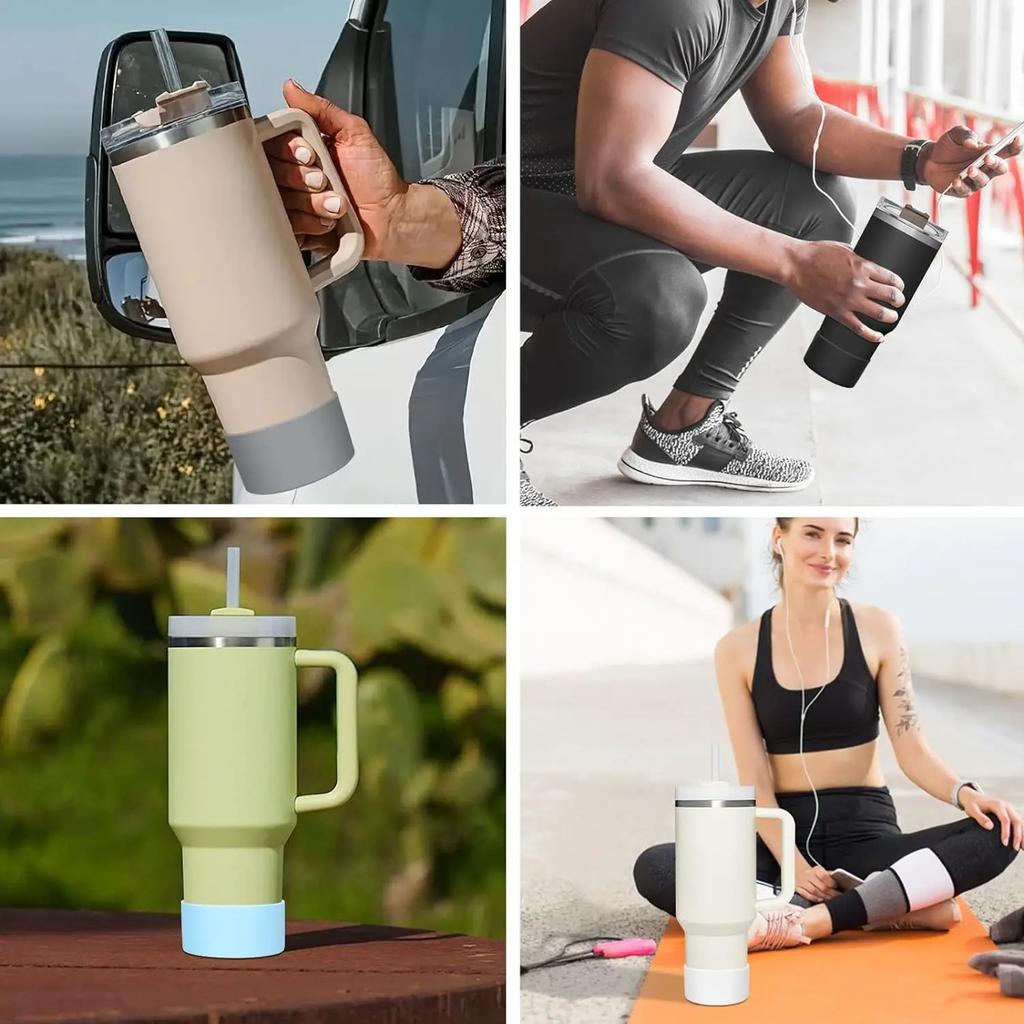 Non-Slip Cup Sleeve for 30/40oz Tumbler Water Bottle Silicone Boot Bottom Sleeve Cover Cup Protective Sleeve Accessories