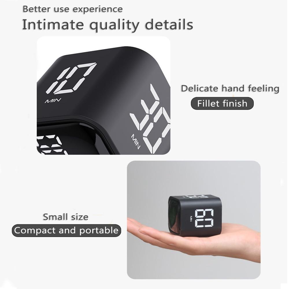 Gravity Sensing Pomodoro Timer 5/10/30/60min Digital Productivity Timer Alarm Clock  for Cooking