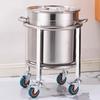 HPMILY Commercial Stainless Steel Insulated Bucket Trolley