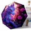 Ethereal Dragon Moonlit Sky Outdoor Automatic Umbrella Sturdy 8 Rib Durable Plastic Iron Outdoor Daily Use Outdoor Accessory Perfect Gift Friends